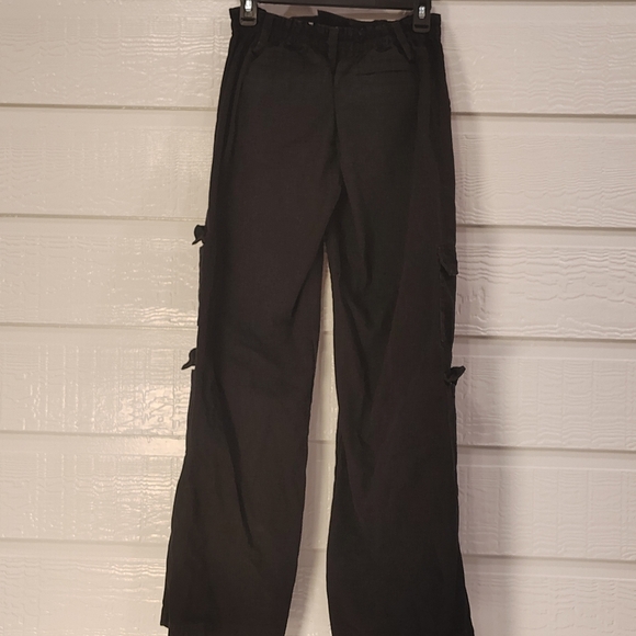 Motel Womens Small Hansa Cargo Trouser Black Utility Handmade 100% Cotton - Picture 11 of 11